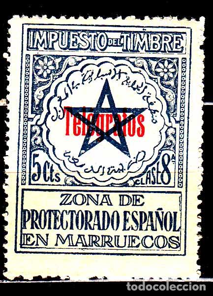 Stamps: Marruecos Sueltos Telegrafos Edifil 34D ** Mnh Impuesto