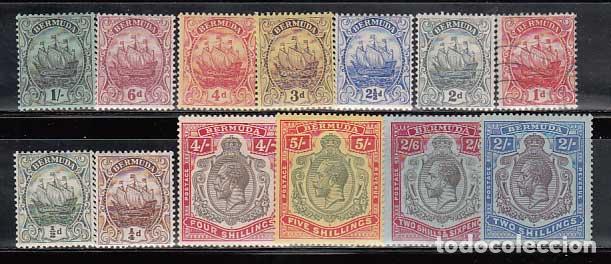 Stamps: Bermudas - Correo Yvert 38/50 * Mh Barcos y Jorge V
