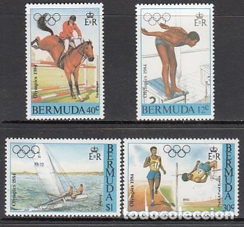 Stamps: Bermudas - Correo Yvert 443/6 ** Mnh Ollimpiadas de los Angeles