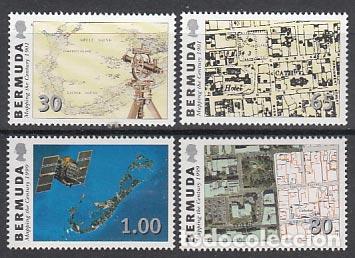 Stamps: Bermudas - Correo Yvert 779/82 ** Mnh Cartograf&iacute;a