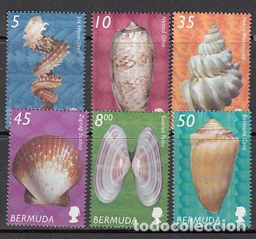 Stamps: Bermudas - Correo Yvert 836/41 ** Mnh Fauna conchas