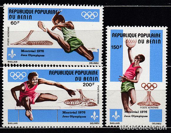 Stamps: Benin - Aereo Yvert 251/3 * Mh Olimpiadas de Montreal