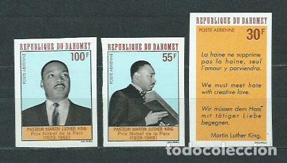 Briefmarken: Dahomey - Aereo Yvert 75/7 sin dentar ** Mnh Martin Luther King