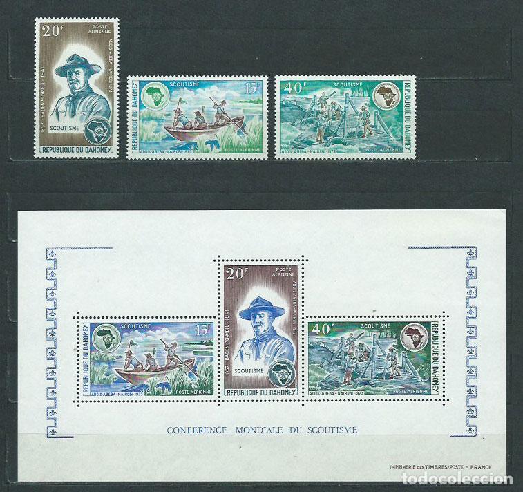 Briefmarken: Dahomey - Aereo Yvert 185/7+H.21 ** Mnh Scoutismo
