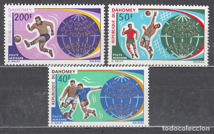 Briefmarken: Dahomey - Aereo Yvert 124/6 * Mh Deportes f&uacute;tbol