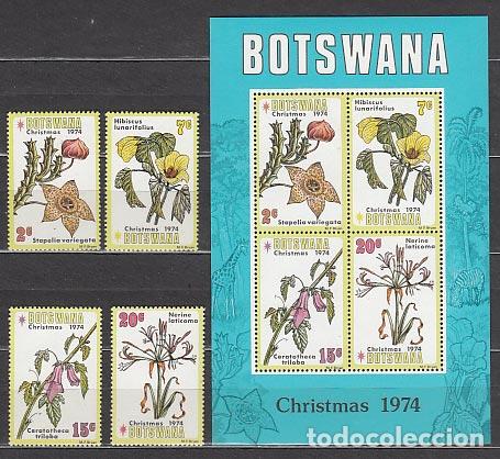 Briefmarken: Botswana - Correo Yvert 280/3+H.8 ** Mnh Navidad flora