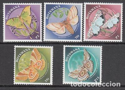 Briefmarken: Botswana - Correo Yvert 829/33 ** Mnh Fauna mariposas