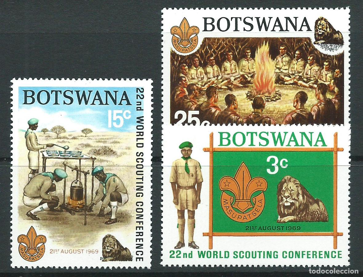 Briefmarken: Botswana - Correo Yvert 203/5 * Mh BoyScouts