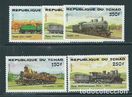Stamps: Tchad - Correo Yvert 456/9 ** Mnh Trenes