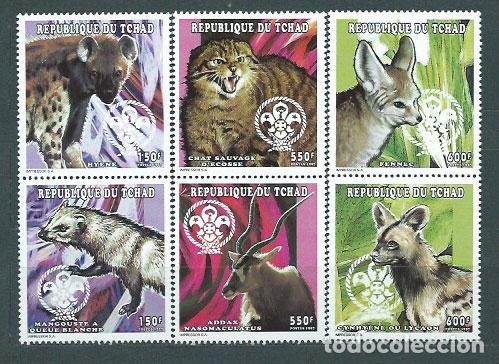 Stamps: Tchad - Correo Yvert 874/9 ** Mnh Fauna