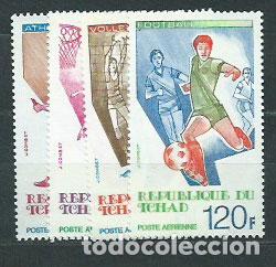 Selos: Tchad - Aereo Yvert 208/11 ** Mnh Deportes f&uacute;tbol