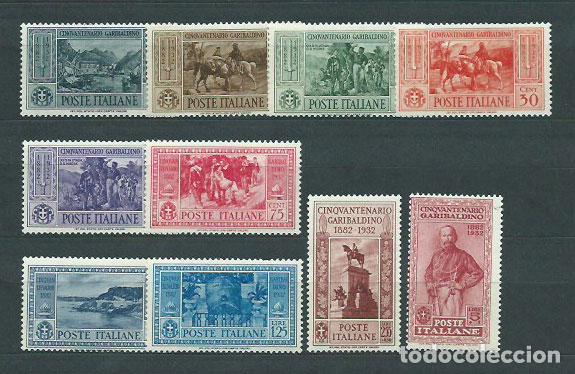 Selos: Italia - Correo 1932 Yvert 295/304 ** Mnh Personaje Garibaldi