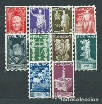Selos: Italia - Correo 1937 Yvert 396/405 ** Mnh