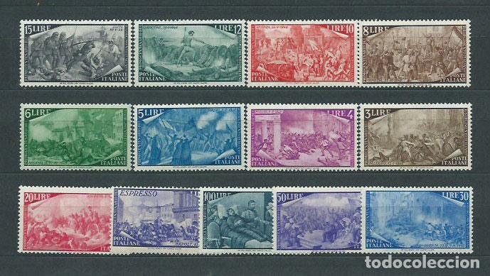 Selos: Italia - Correo 1948 Yvert 518/29+U.35 * Mh