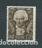 Selos: Italia - Correo 1949 Yvert 543 * Mh Personaje Poeta