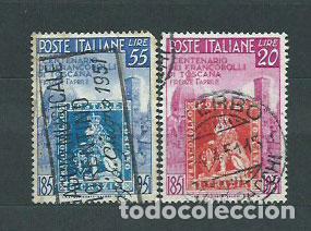 Selos: Italia - Correo 1951 Yvert 591/2 usado