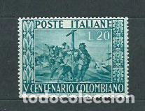 Sellos: Italia - Correo 1951 Yvert 597 * Mh Cristobal Colon