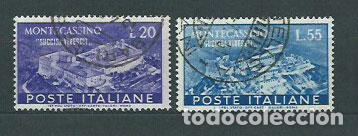 Selos: Italia - Correo 1951 Yvert 602/3 usado Religi&oacute;n