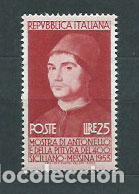 Selos: Italia - Correo 1952 Yvert 644 ** Mnh Personaje