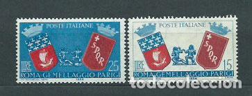 Stamps: Italia - Correo 1959 Yvert 783/4 ** Mnh Escudos