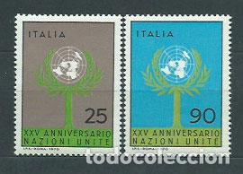 Stamps: Italia - Correo 1970 Yvert 1057/8 ** Mnh ONU