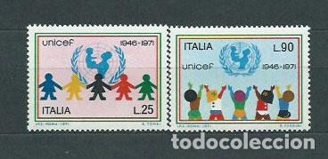 Stamps: Italia - Correo 1971 Yvert 1086/7 ** Mnh UNICEF