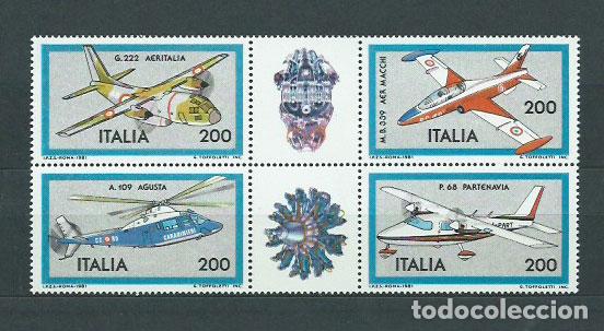 Stamps: Italia Correo 1981 Yvert 1484/87 ** Mnh Aviones