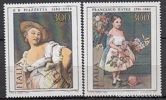 Selos: Italia - Correo 1982 Yvert 1548/9 ** Mnh Pinturas
