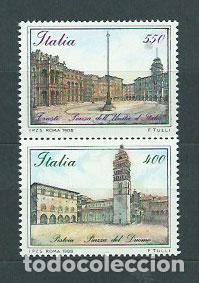 Selos: Italia - Correo 1988 Yvert 1787/8 ** Mnh Plazas de Ciudades