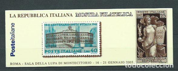 Sellos: Italia - Correo 2003 Yvert 2621 Carnet ** Mnh Exposici&oacute;n Filatelica