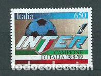 Sellos: Italia - Correo 1989 Yvert 1823 ** Mnh F&uacute;tbol