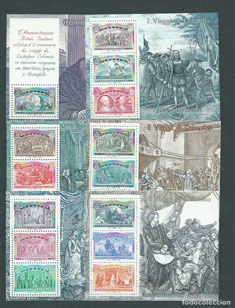 Sellos: Italia - Correo 1992 Yvert 1950/65 ** Mnh Barcos Cristobal Colon
