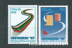 Sellos: Italia - Correo 1997 Yvert 2212/3 ** Mnh Deportes Esqui