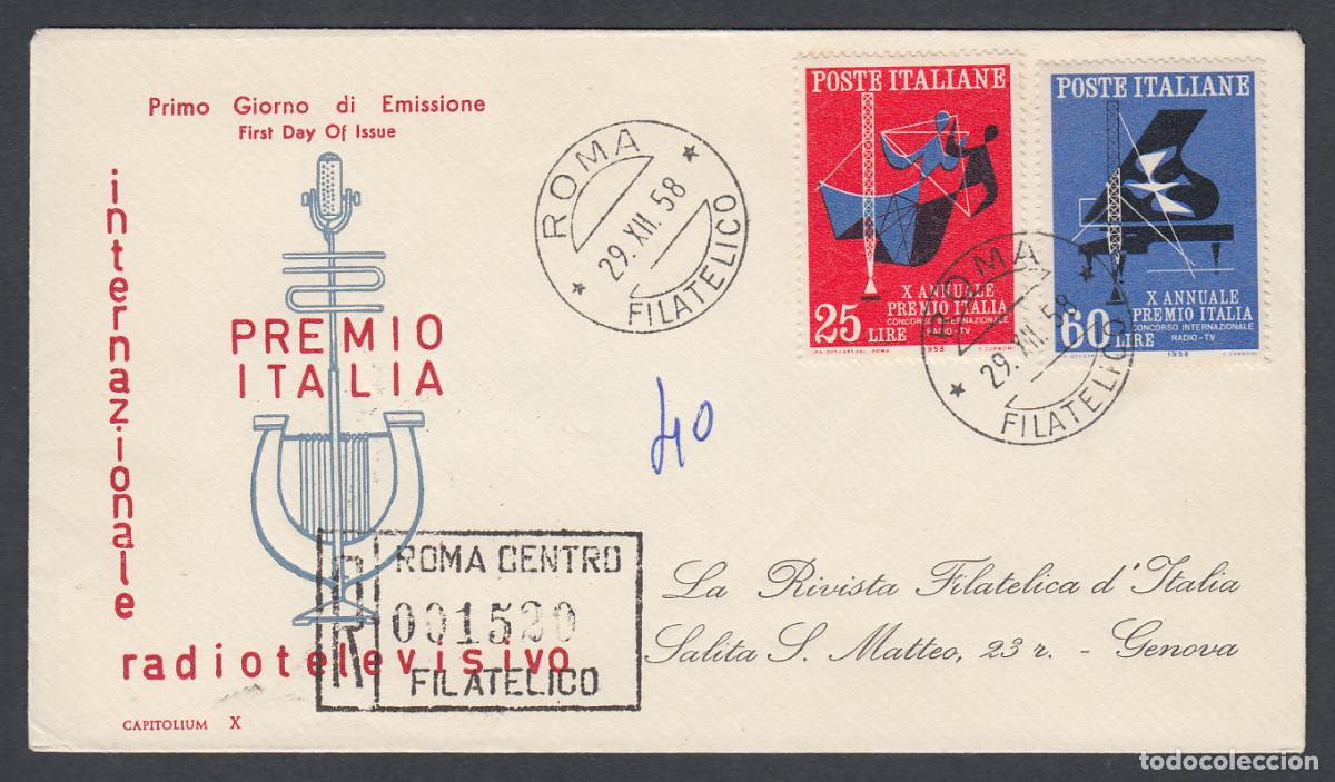 Timbres: Italia Sobres Primer Dia FDC Yvert 776/777 - Radiotelevision - Roma 1958