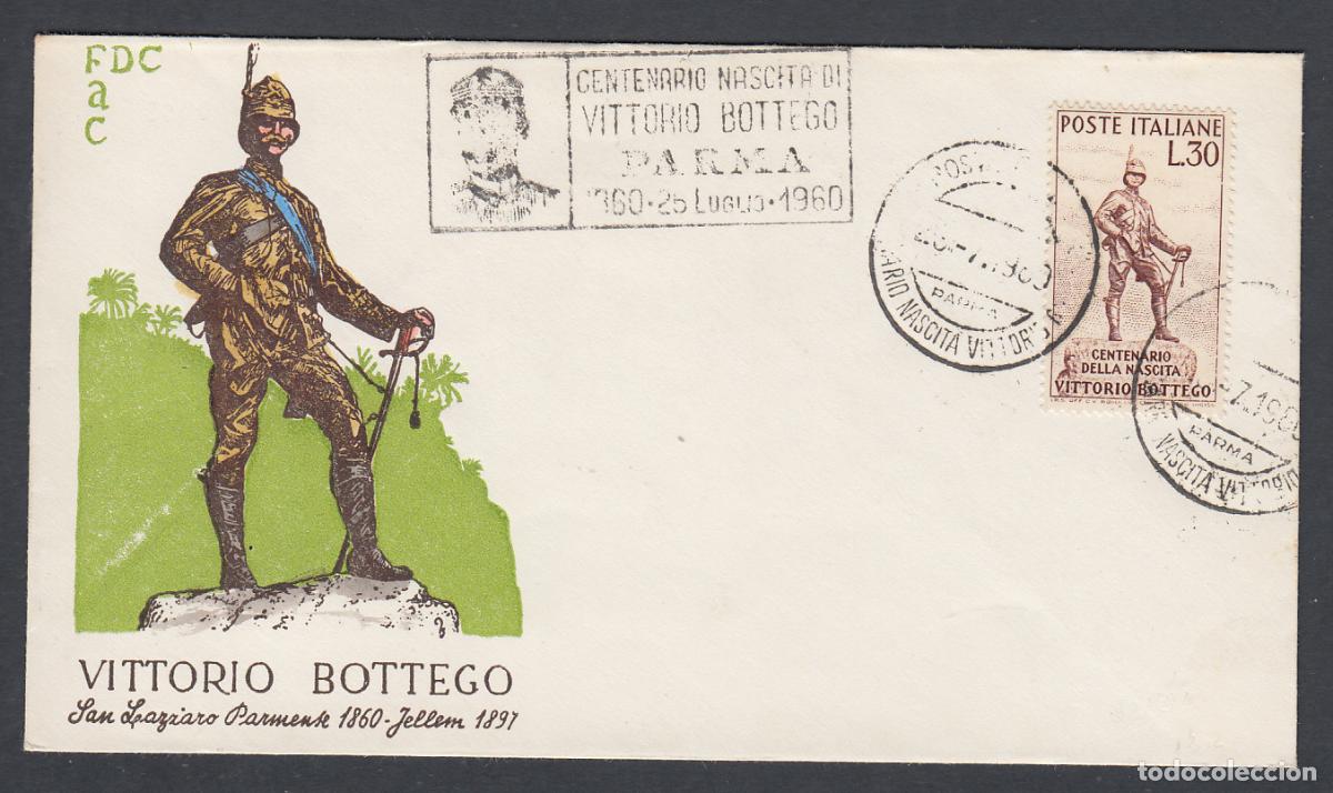 Timbres: Italia Sobres Primer Dia FDC Yvert 821 - Vittorio Bottego Parma - 1960