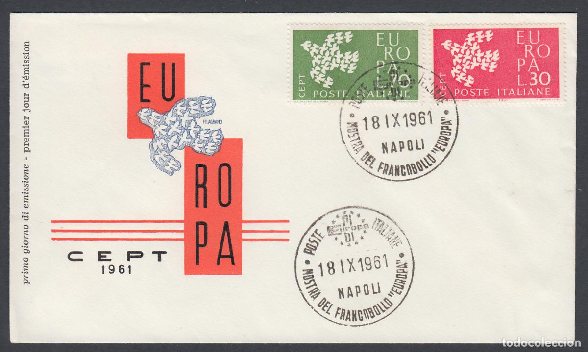 Timbres: Italia Sobres Primer Dia FDC Yvert 858/859 - Europa Cept 1961 Napoli