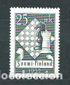Timbres: Finlandia - Correo 1952 Yvert 395 * Mh Ajedrez