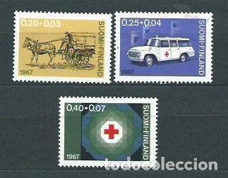 Selos: Finlandia - Correo 1967 Yvert 600/2 ** Mnh Cruz roja