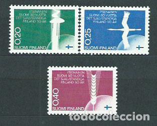 Selos: Finlandia - Correo 1967 Yvert 603/5 ** Mnh Independencia
