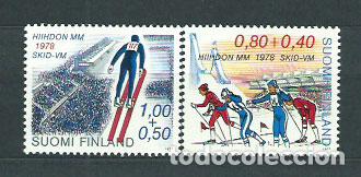 Stamps: Finlandia - Correo 1977 Yvert 780/1 ** Mnh Deportes ski