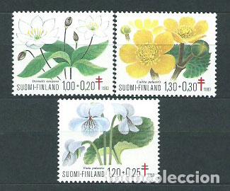 Selos: Finlandia - Correo 1983 Yvert 896/8 ** Mnh Flores