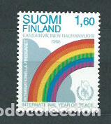 Selos: Finlandia - Correo 1986 Yvert 968 ** Mnh A&ntilde;o de la paz