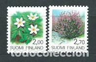 Selos: Finlandia - Correo 1990 Yvert 1066/7 ** Mnh Flores