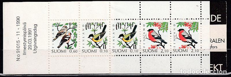 Selos: Finlandia - Correo 1991 Yvert 1100 carnet ** Mnh Fauna aves
