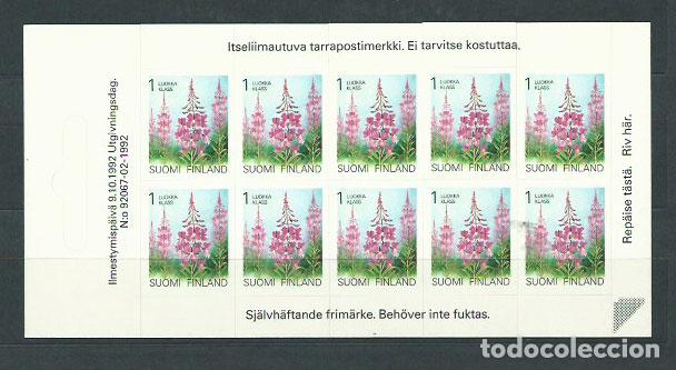 Timbres: Finlandia - Correo 1992 Yvert 1155 Carnet ** Mnh Flores