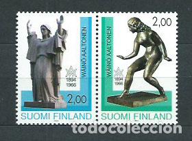 Timbres: Finlandia - Correo 1994 Yvert 1208/9A ** Mnh Esculturas
