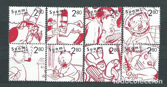Timbres: Finlandia - Correo 1996 Yvert 1323/30 ** Mnh C&oacute;mic