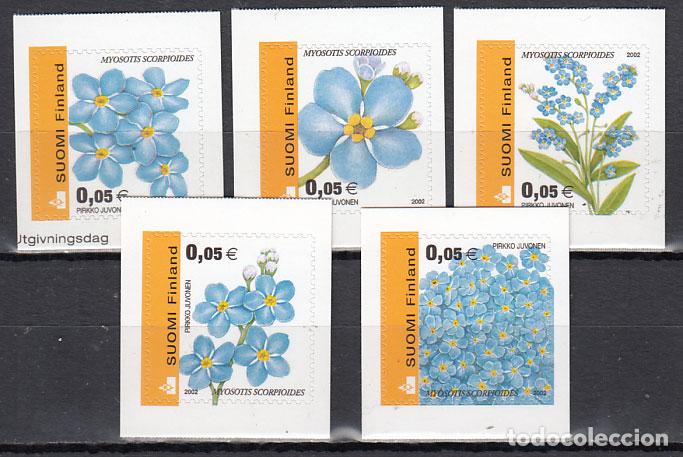 Stamps: Finlandia - Correo 2002 Yvert 1565/69 Cortados ** Mnh Flores Nacionales