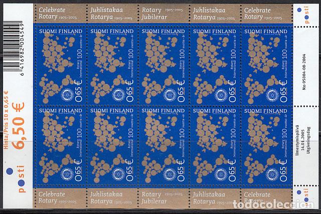Stamps: Finlandia Correo 2005 Yvert 1701 Mini Pliego de 10 sellos ** Mnh Centenario de R