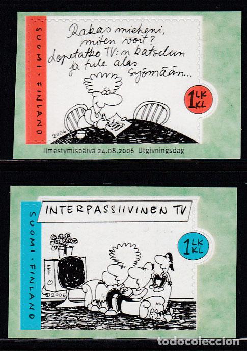 Francobolli: Finlandia Correo 2006 Yvert 1778/79 ** Mnh Escena de Vida Familiar